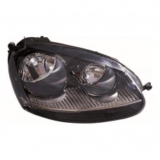 Volkswagen Golf 2003-2009 Black Inner Halogen Head Lamp Unit Driver Side